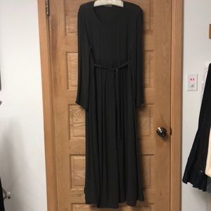 Emporio Armani Taupe Viscose Crepe Maxi Dress